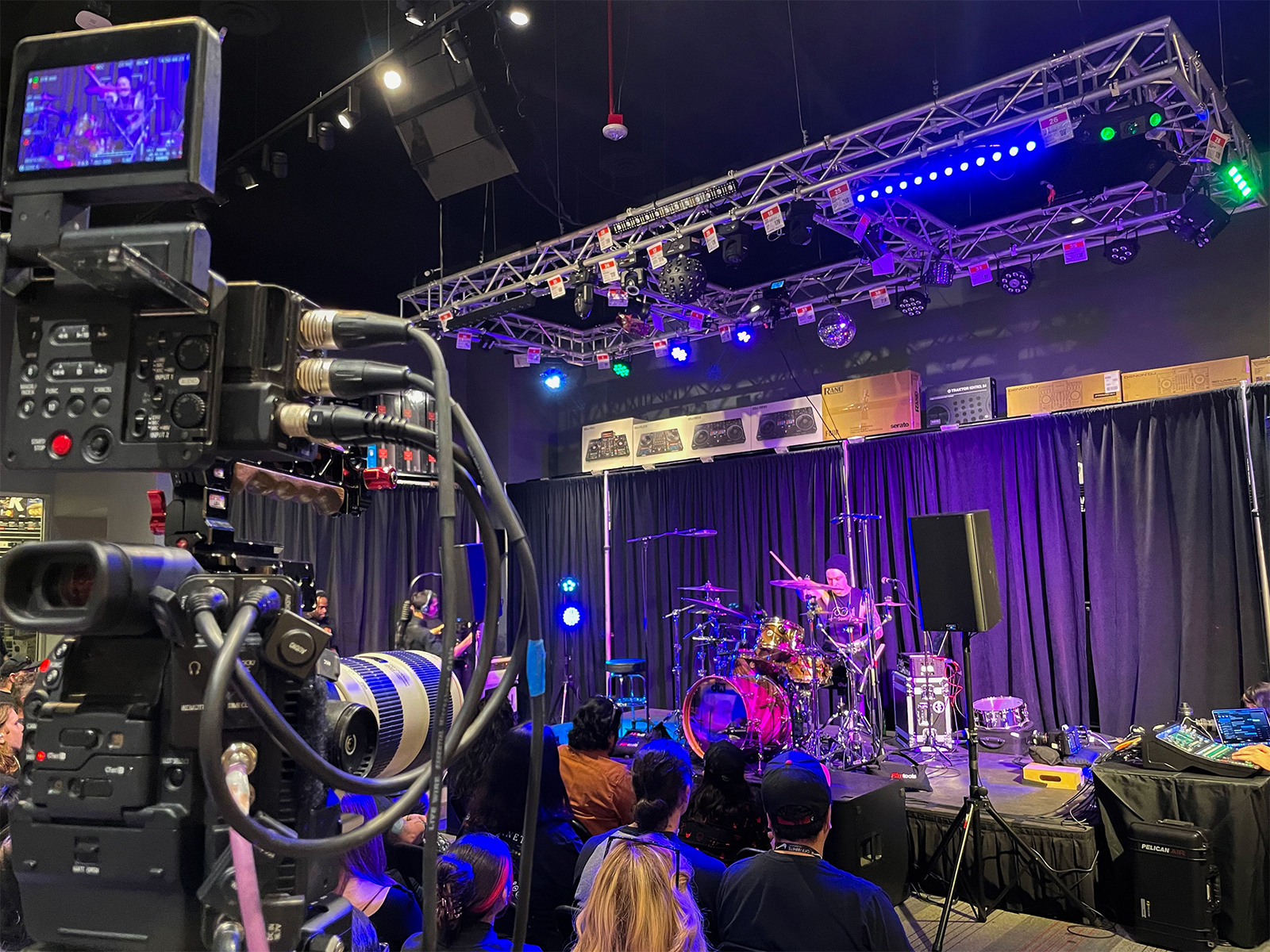 Spirinity Productions crew at Guitar Center live broadcast