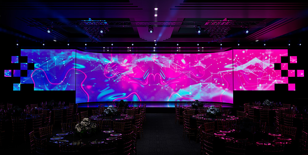LED wall installed at a Los Angeles venue