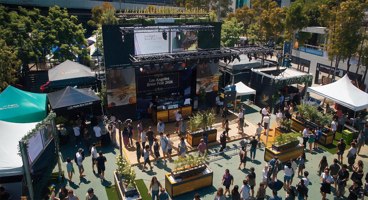 Outdoor festival internet setup in Los Angeles