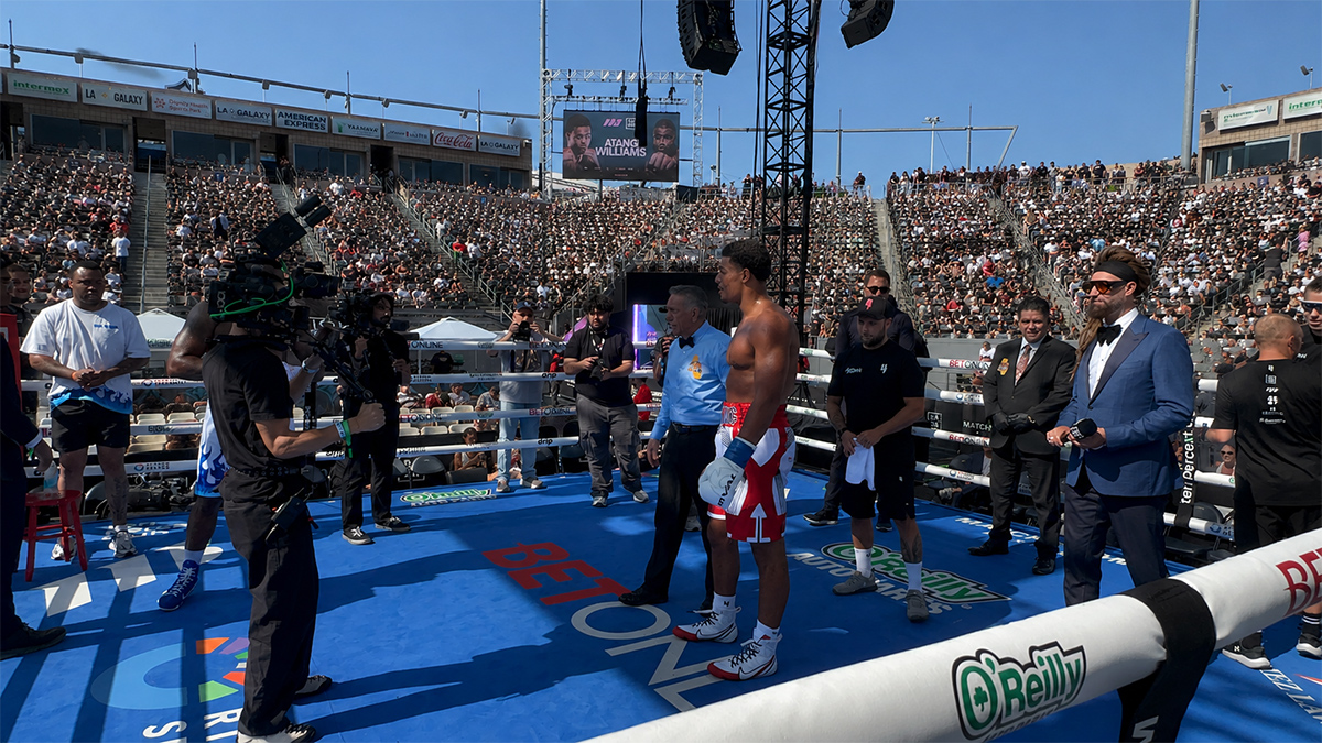 DAZN/Matchroom Case Study 4 Spirinity Productions camera operator at the DAZN and Matchroom Boxing broadcast