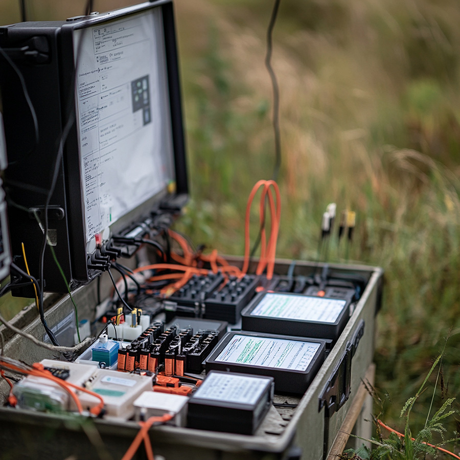 Event internet equipment setup on site