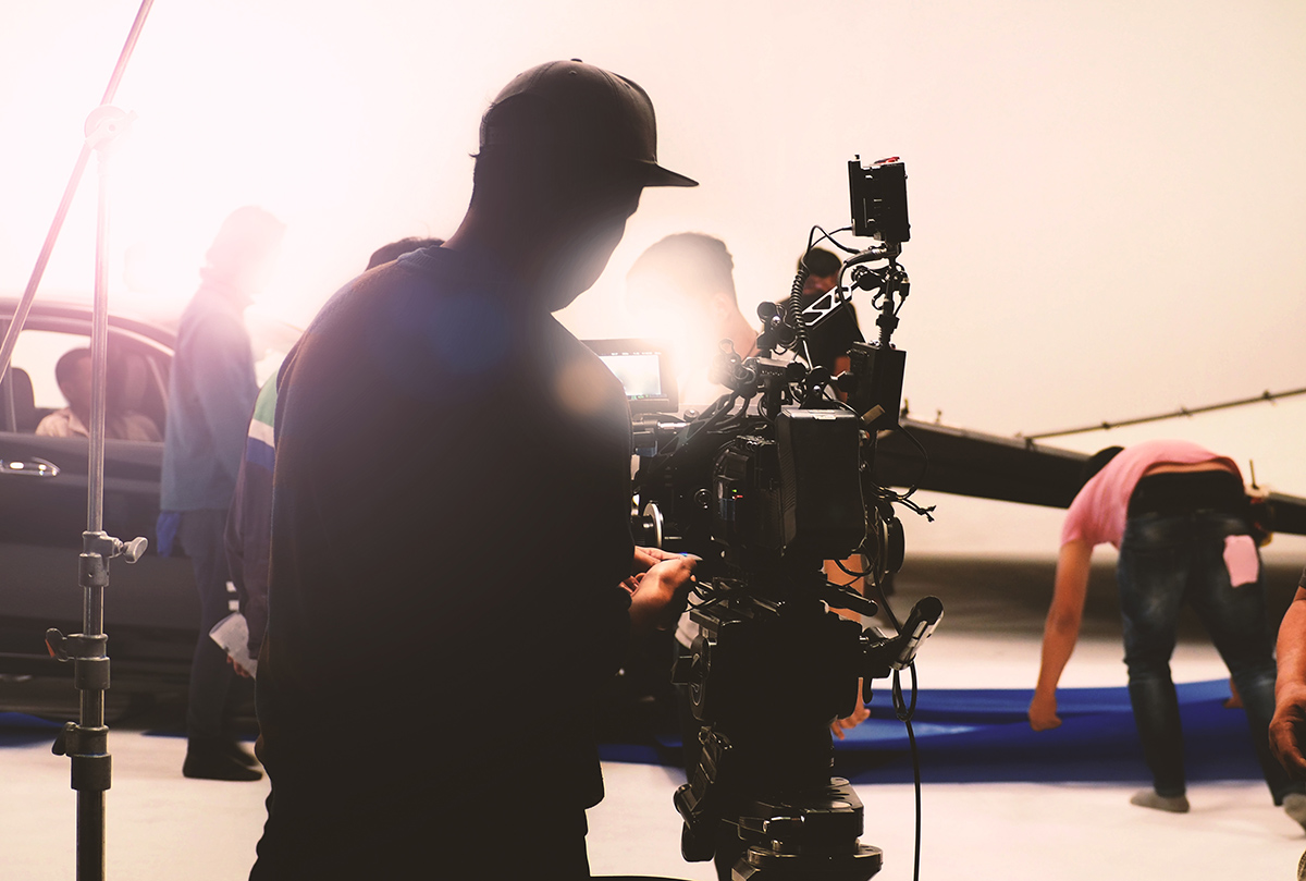 Professional camera and tripod gear used on location for live event coverage